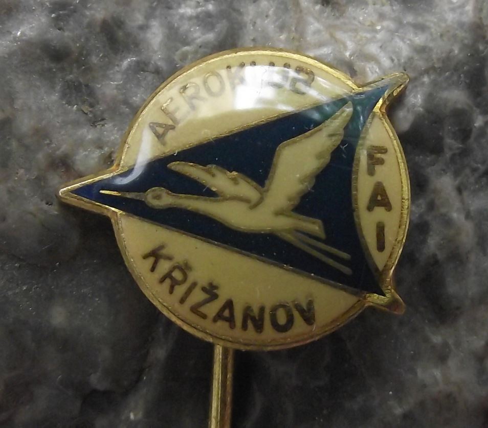 FAI Aeroklub Krizanov Light Aircraft Flying Club Glider Gliding Pilot Pin Badge - Badgecrazy