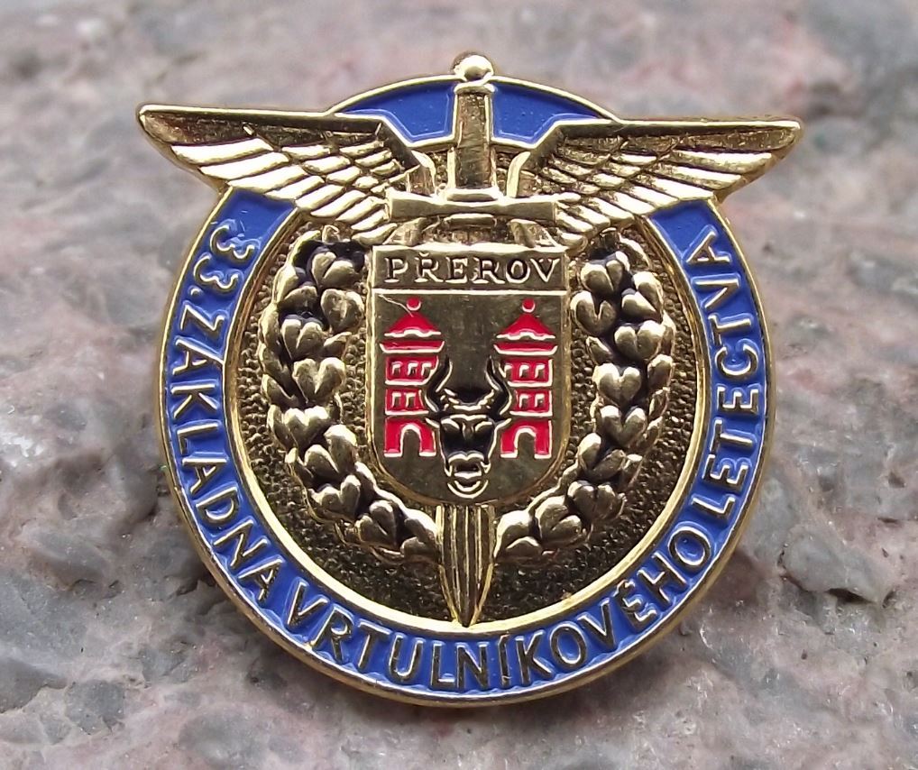 Czech Airforce 33rd Helicopter Squadron Prerov Winged Sword Logo Tie Pin Badge - Badgecrazy