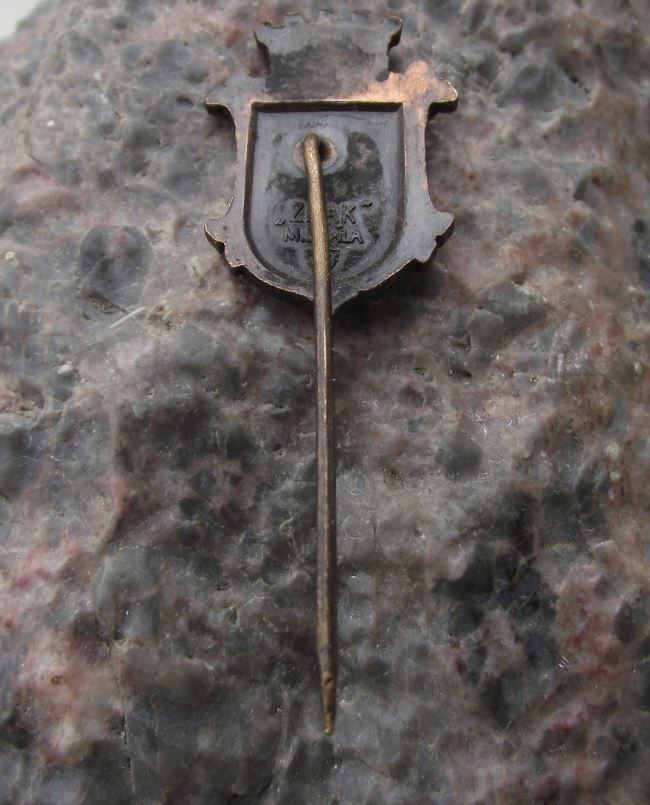 Antique Prague Karlin District Praha 8 Heraldic Crest Coat of Arms Pin Badge - Badgecrazy