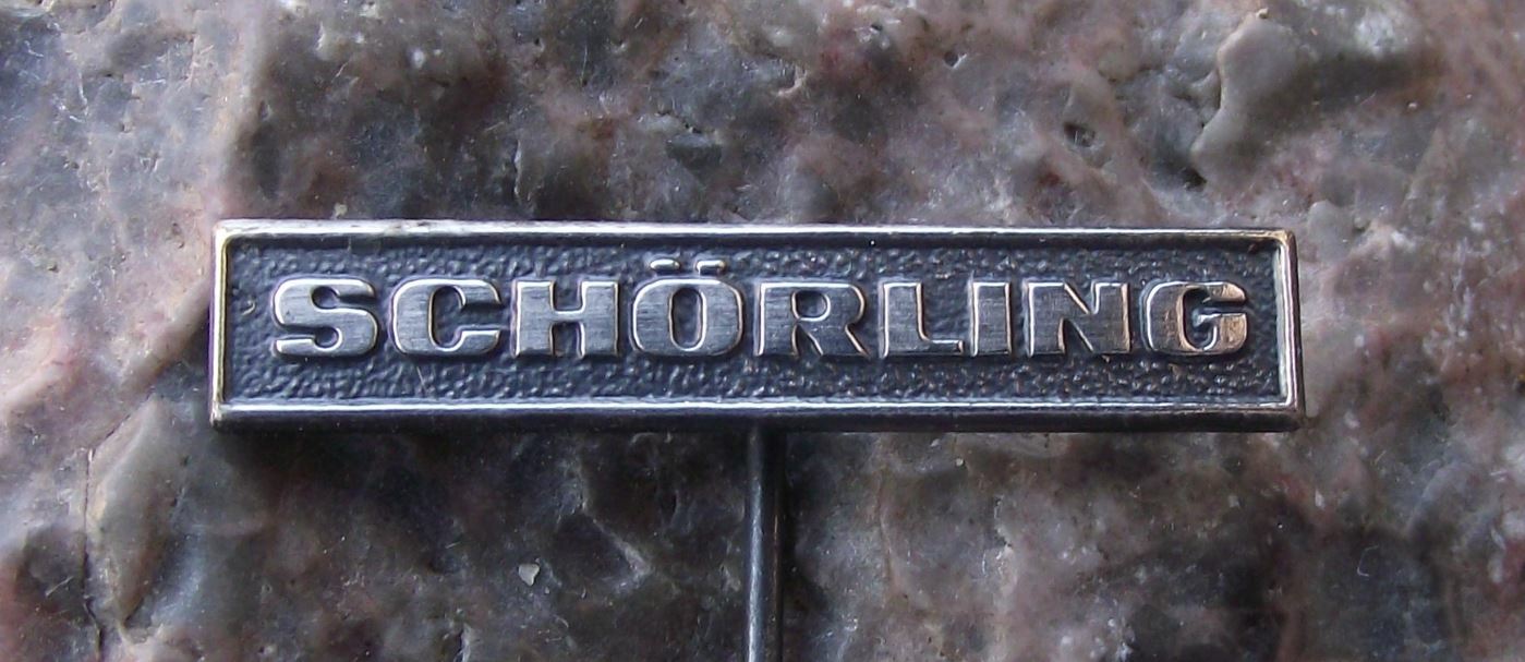 Antique Schorling Schörling Company Name Metal Advertising Pin Badge - Badgecrazy