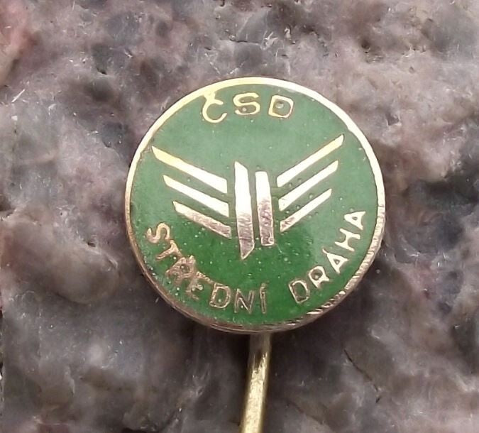 Vintage Czechoslovakia Czech Railway CSD Central Region Rail Train Pin Badge - Badgecrazy