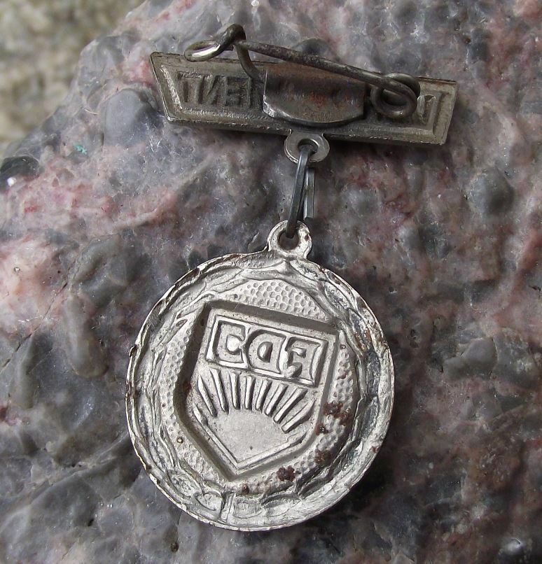 1967 FDJ Freie Deutsche Jugend East German DDR 7th VII Parlament Medal Pin Badge - Badgecrazy