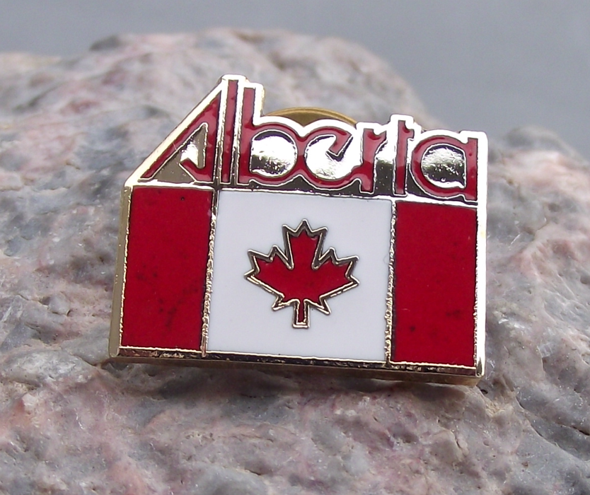 Alberta Province Western Canada Canadian Maple Leaf National Flag Pin Badge - Badgecrazy
