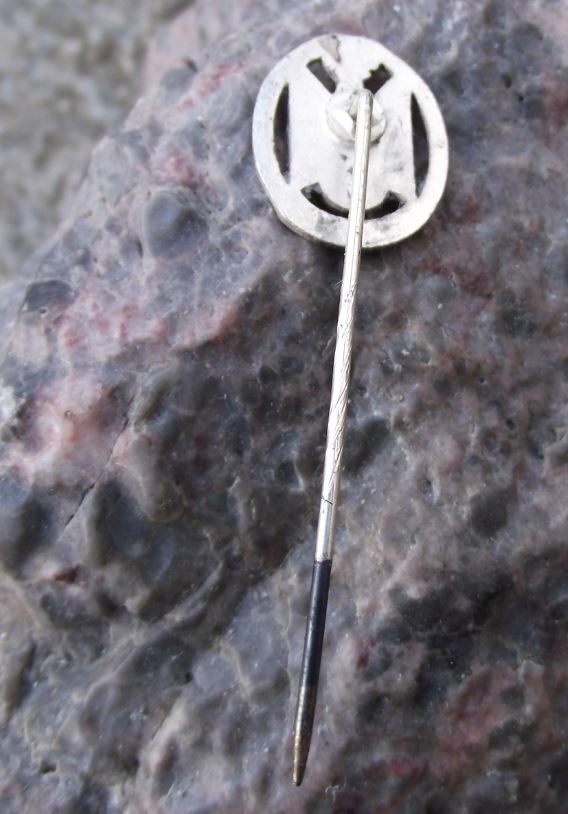 Vintage Germany Gun Shooting Club Association Air Pistol Silver Award Pin Badge - Badgecrazy