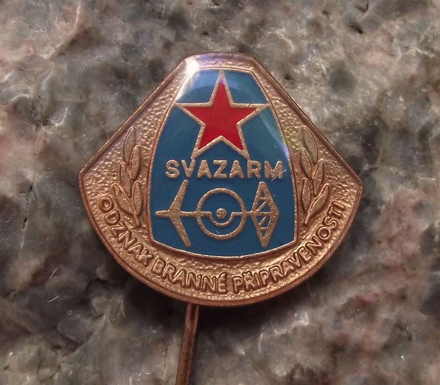 Svazarm Czech Army Reserves War Defense Ready Status Military Award Pin Badge - Badgecrazy