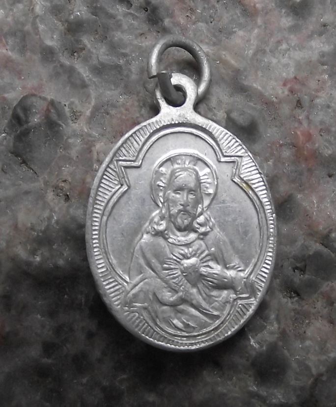 Antique Joseph Ora Pro Nobis Pray for Us Religious Necklace Bracelet Charm - Badgecrazy