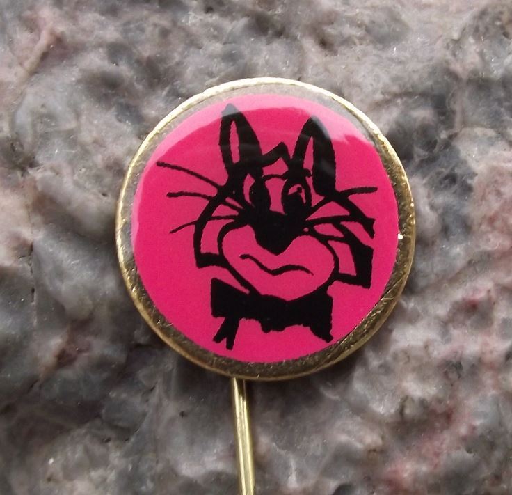 Antique Mr Jinks Hanna Barbera Huckleberry Hound Show Cartoon Cat Pin Badge 
