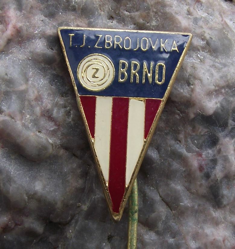 Antique TJ Zbrojovka Brno Czech Weapons Works Football Club Soccer Pin Badge - Badgecrazy