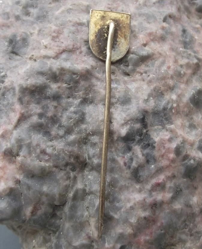 Antique Gold Colour Prague Castle City Crest Heraldic Coat of Arms Pin Badge - Badgecrazy