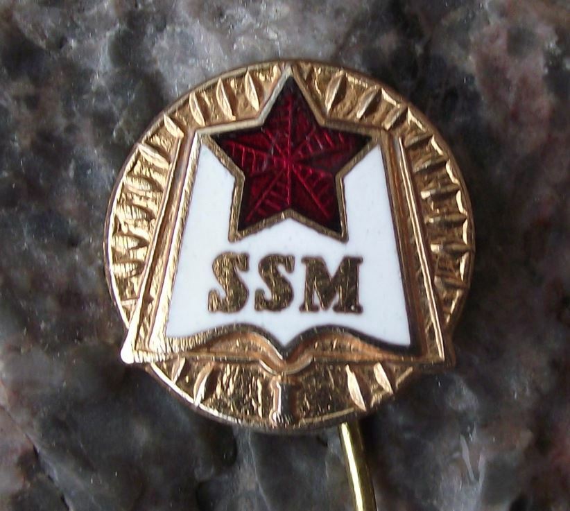 Antique SSM SZM Socialist Youth of Czechoslovakia Grade 1 School Award Pin Badge - Badgecrazy
