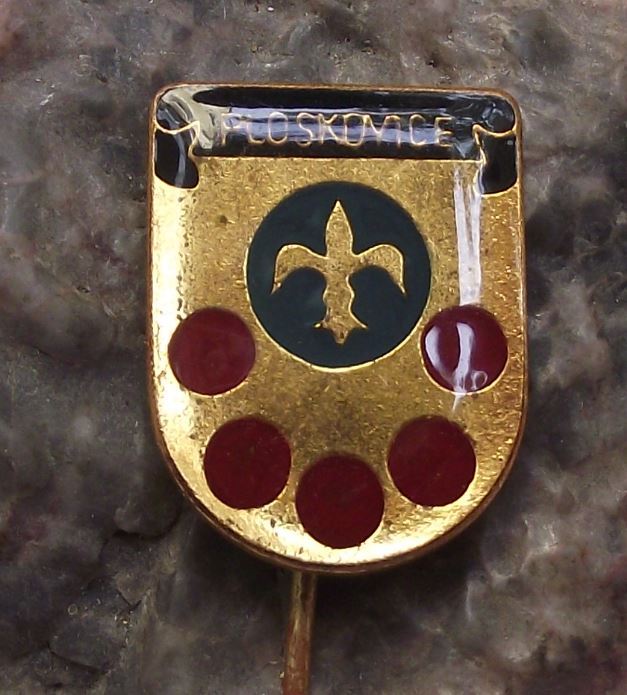Ploskovice Czech Village Ploschkowitz Heraldic Crest Coat of Arms Pin Badge - Badgecrazy