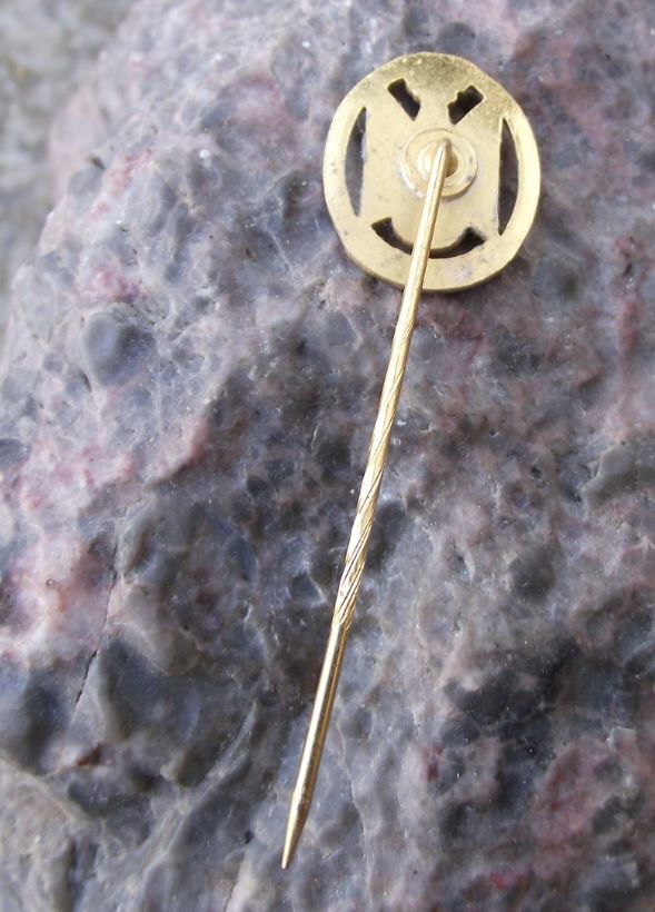 Vintage Germany Gun Shooting Club Association Air Pistol Gold Award Pin Badge - Badgecrazy