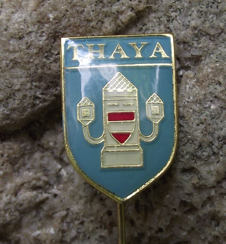 Antique Thaya Austria Heraldic Crest Tourist Coat of Arms Shield Pin Badge - Badgecrazy
