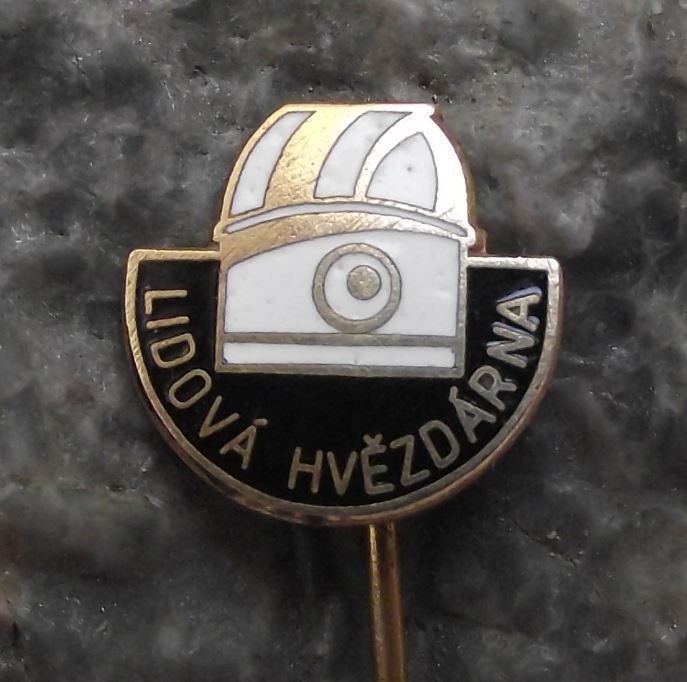 Antique Czechoslovakia Peoples Planetarium Science Education Astronomy Pin Badge - Badgecrazy