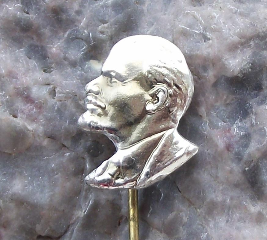 Vintage Vladimir Lenin Bust Soviet Union Russian Premier Communist Pin Badge - Badgecrazy