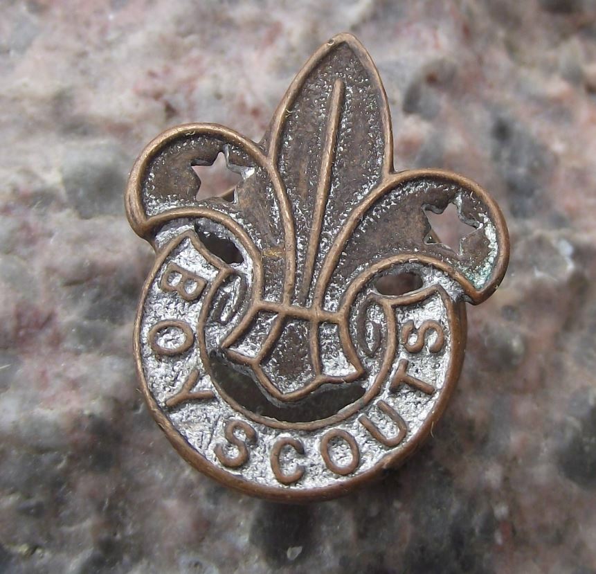 Antique Czech Boy Scouts Association Fleur de Lis Formal Jacket Buttonhole - Badgecrazy