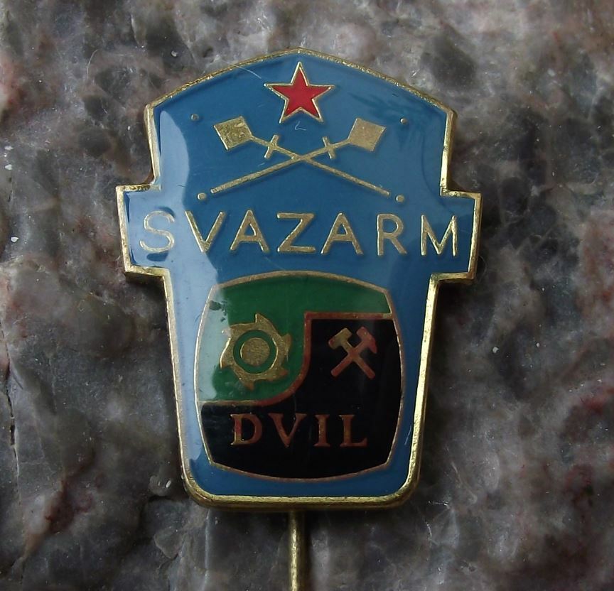 Vintage Svazarm Czech Military Reserve DVIL Coal Mines Defence Force Pin Badge - Badgecrazy