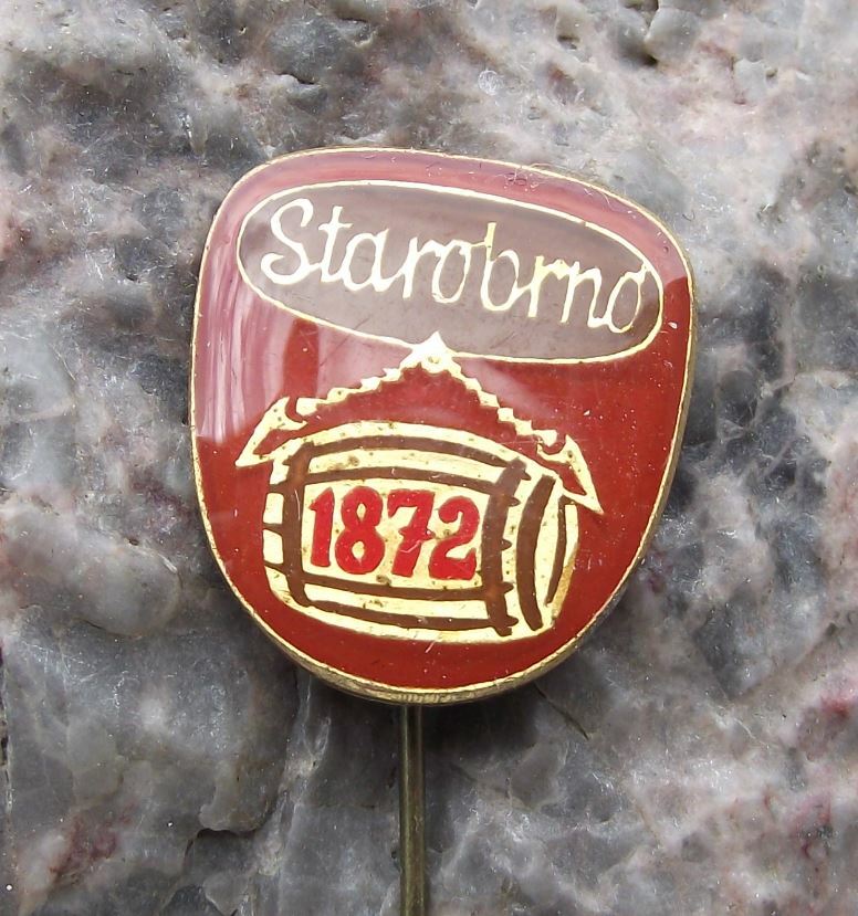 Starobrno 1872 Old Brno Beer Keg Barrel Czechoslovakia Brewery Lager Pin Badge - Badgecrazy