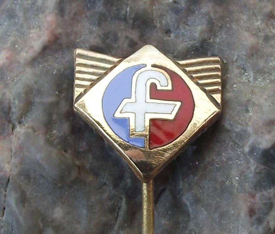 Antique Favorit Czech Sports Racing Bicycles Winged F Logo Cycling Pin Badge - Badgecrazy