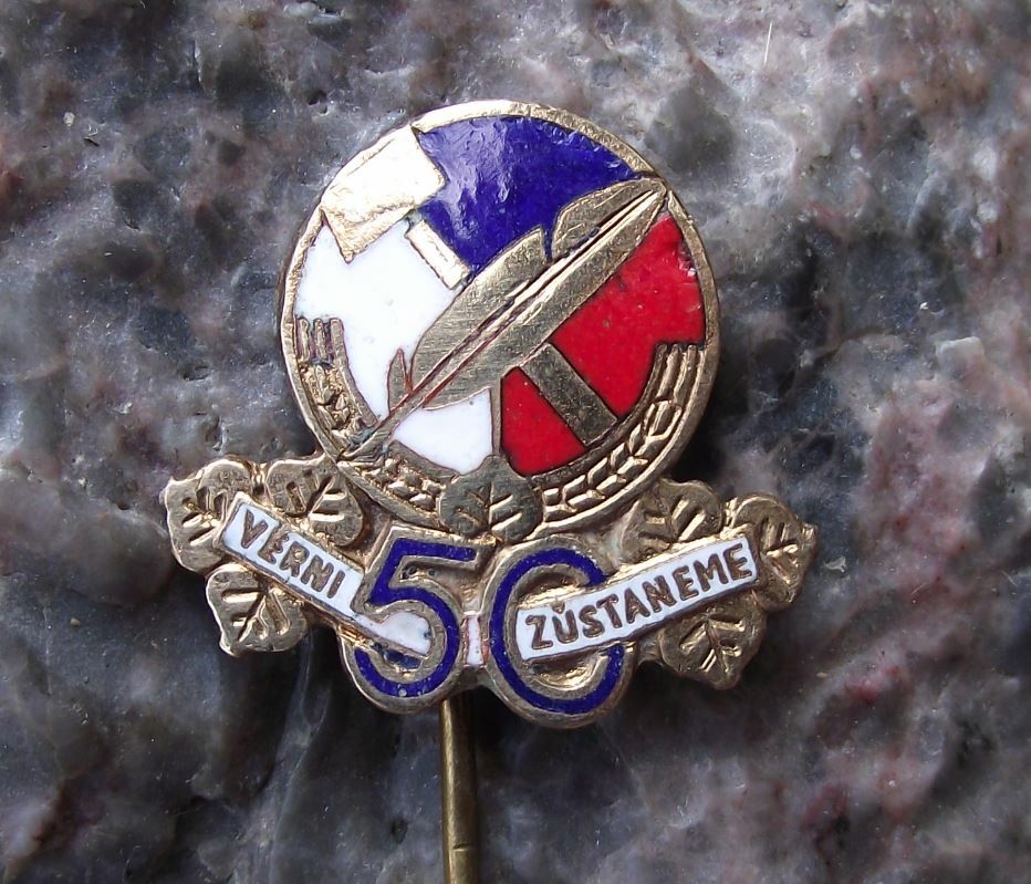 1947 Czechoslovakia National Socialist Party Czech Socialism Political Pin Badge