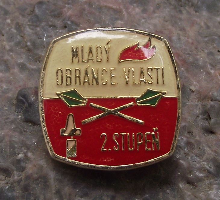 Czech Pioneer Scouts Youth Group Young Homeland Defense Award Stage 2 Pin Badge - Badgecrazy