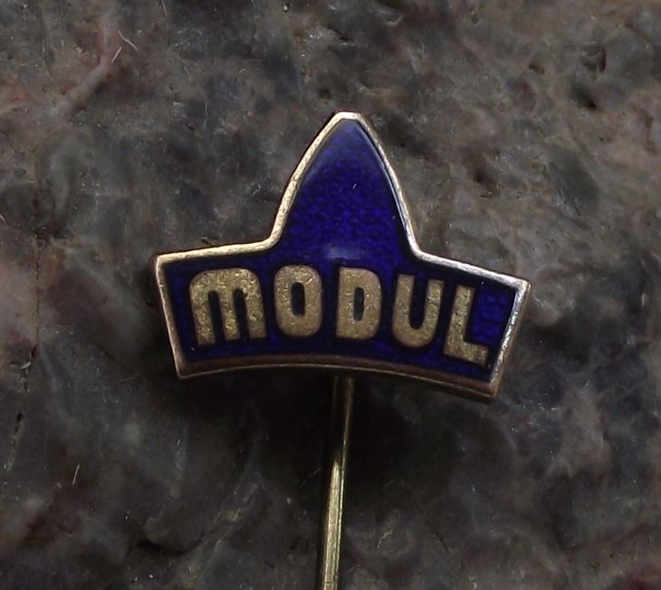 Antique Modul Advertising Pin Badge - Badgecrazy