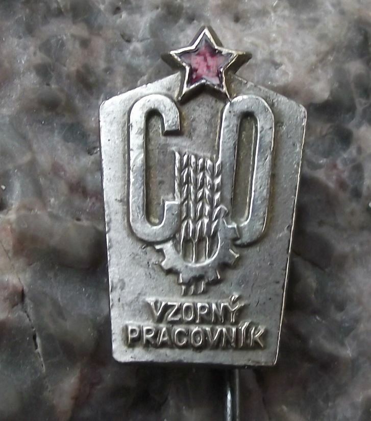 Czech Civil Defense Defence Cold War Excellent Worker Communist Award Pin Badge - Badgecrazy