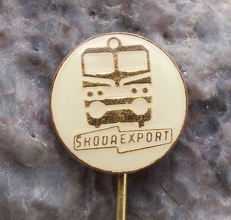 Vintage Skoda Export Train Locomotive Railway Engineering Advertising Pin Badge - Badgecrazy