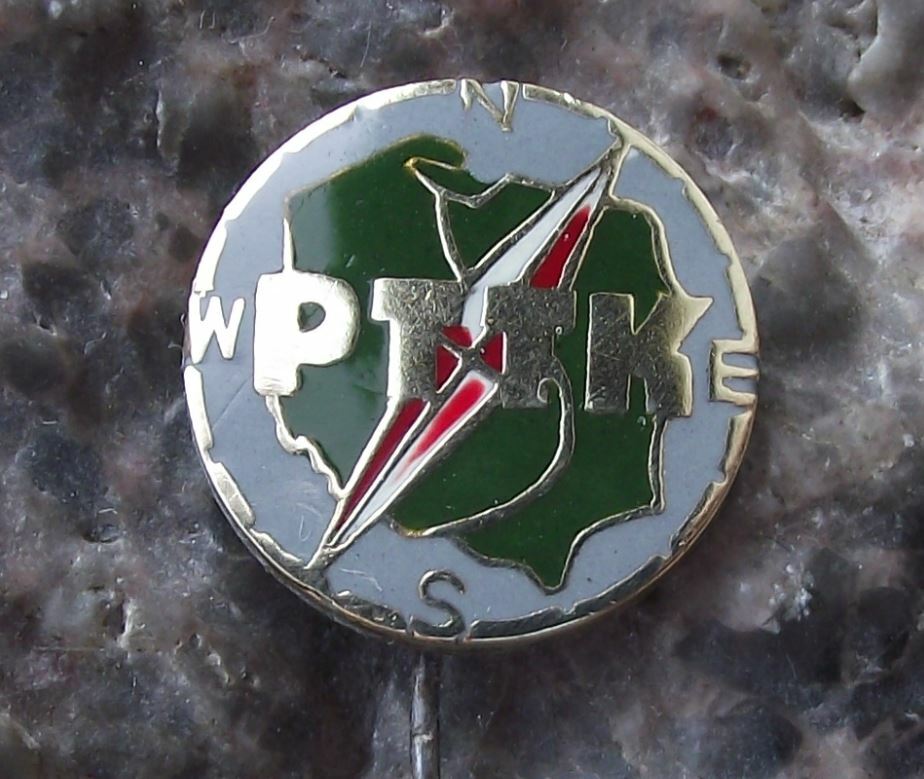 Antique PTTK Polish Poland Tourist & Sightseeing Society Compass Logo Pin Badge - Badgecrazy