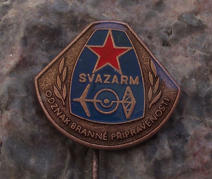 Vintage Svazarm Prepared Defence Military Army Reserves Bronze Award Pin Badge - Badgecrazy