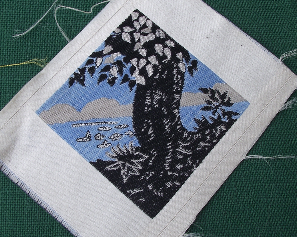1985 Thailand Thai Scouting Scouts Association District Silk Patch Tree Lake - Badgecrazy