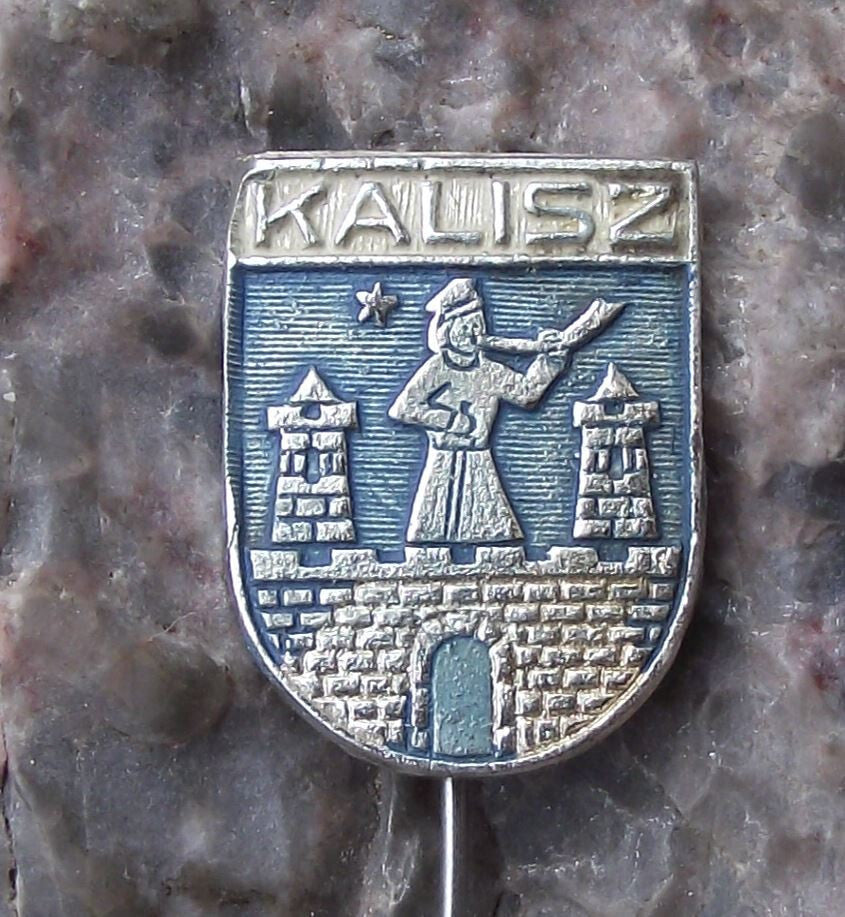 Vintage Kalisz Polish City Poland Heraldic Crest Coat of Arms Pin Badge - Badgecrazy