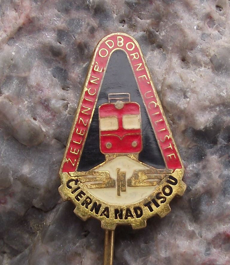 Vintage Czechoslovakia Railway CSD Train Cierna nad Tisou Training Pin Badge