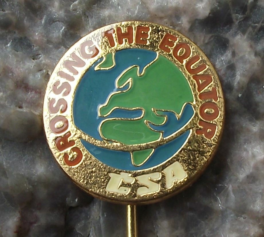 1960 CSA Czech Airlines Flight to Jakarta Crossing Equator Aircraft Pin Badge - Badgecrazy