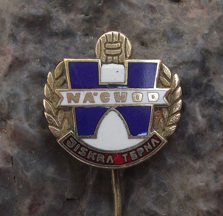 Antique Nachod Jiskra Tepna FC Football Soccer Club Czechoslovakia Pin Badge - Badgecrazy
