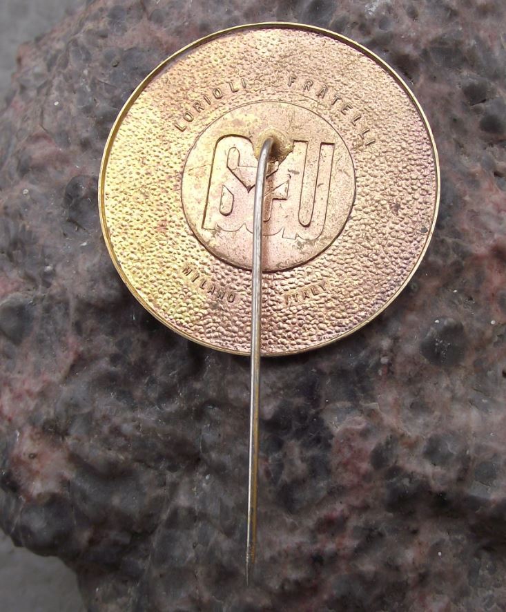 Antique USA United States of America Gold Circle Logo Pin Badge - Badgecrazy