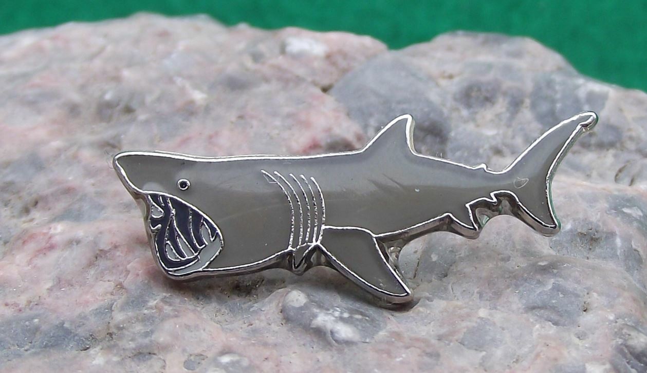 Basking Shark Big Mouthed Seaside Open Sea Wildlife Megamouth Pin Badge - Badgecrazy