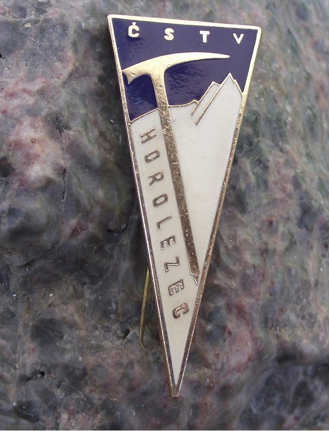 Vintage Czechoslovakia Mountain Climber CSTV Ice Axe Mountain Members Pin Badge - Badgecrazy