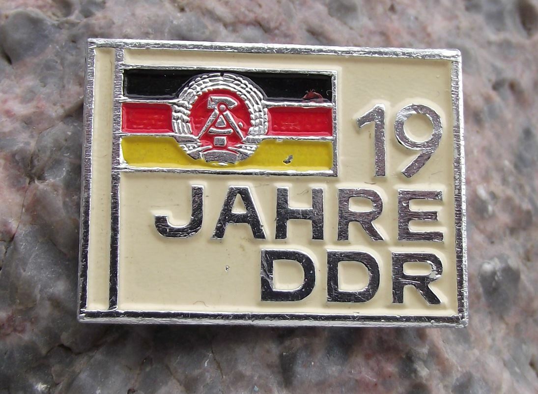 1968 East Germany DDR GDR 19th Anniversary German GDR Commemorative Pin Badge - Badgecrazy