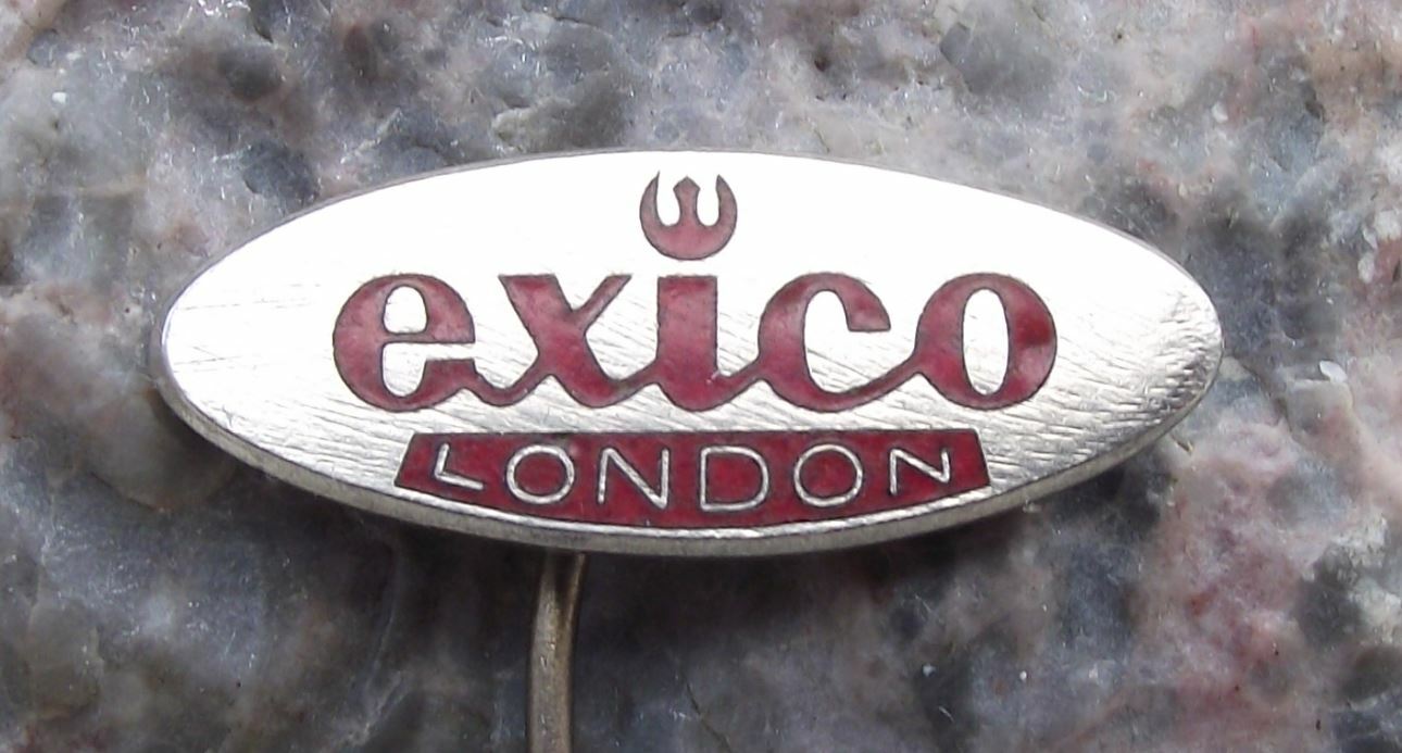 Vintage Exico British Electric Induction Motors Advertising Logo Pin Badge - Badgecrazy