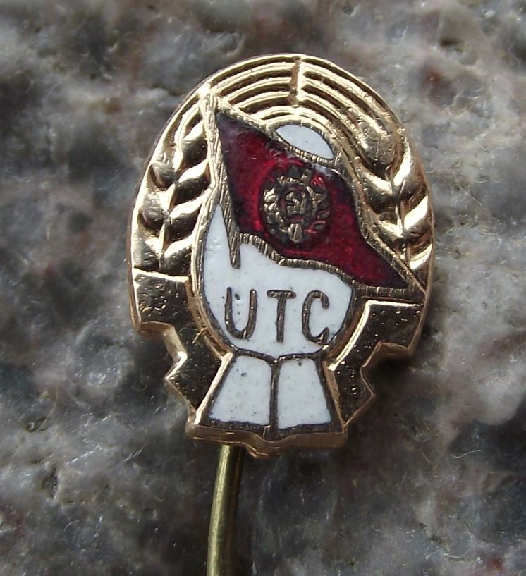 Vintage UTC UTM Union of Communist Youth Romania Young Communism Pin Badge - Badgecrazy
