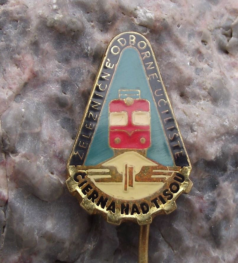 Vintage Czechoslovakia Railway CSD Train Cierna nad Tisou Training Pin Badge - Badgecrazy