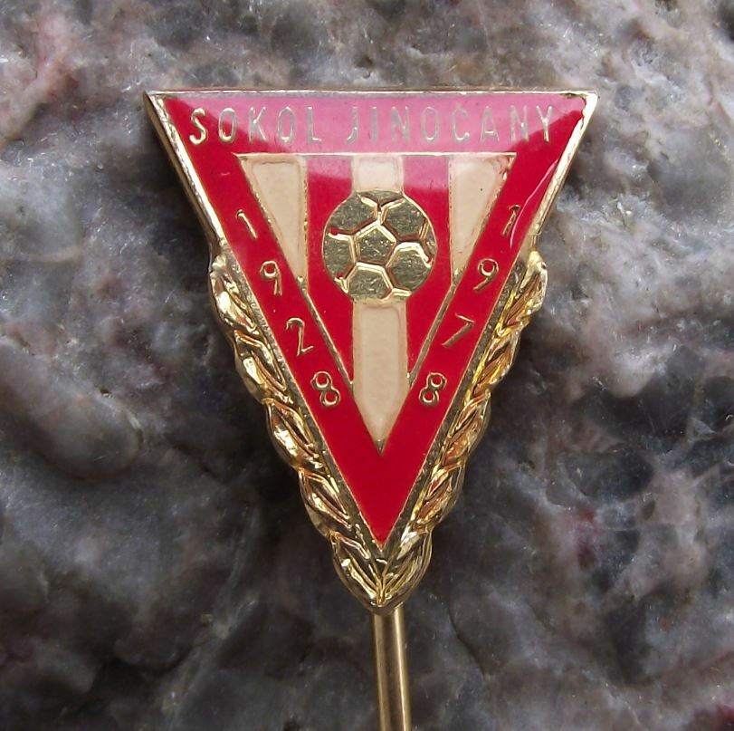 1978 Sokol Jinocany Czech Football Club 50th Anniversary Soccer Pin Badge - Badgecrazy