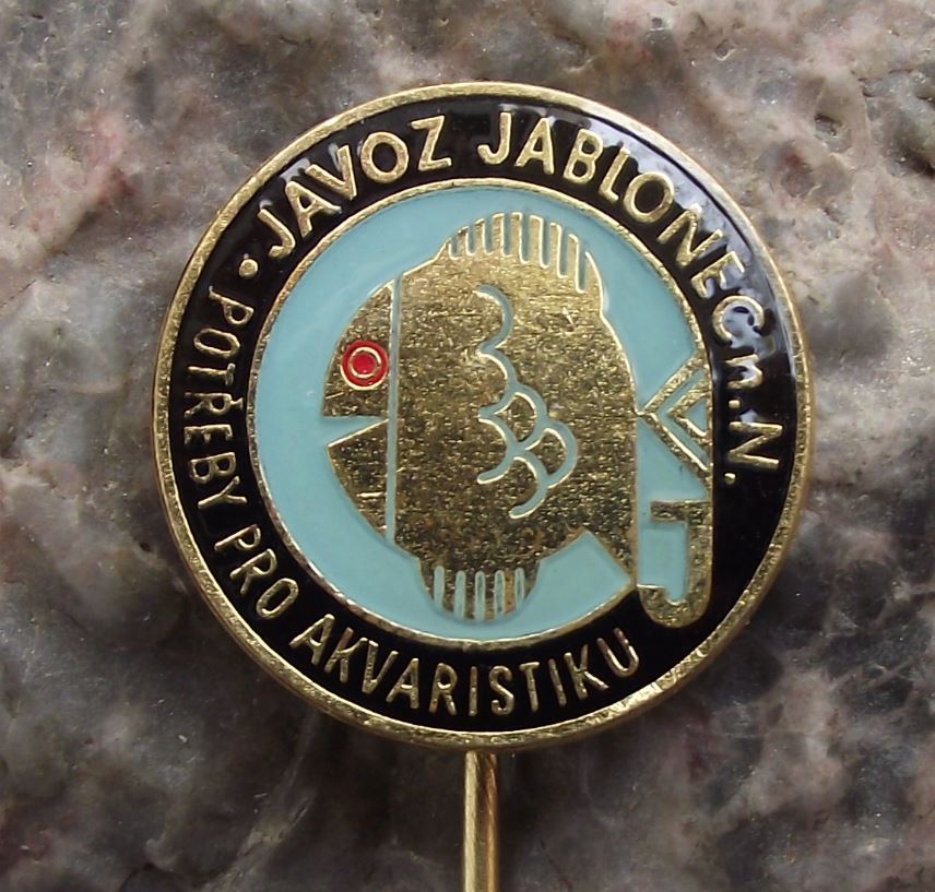 Antique Aquarium Tropical Fish Supplies Czechoslovakia Jablonec Pin Badge - Badgecrazy