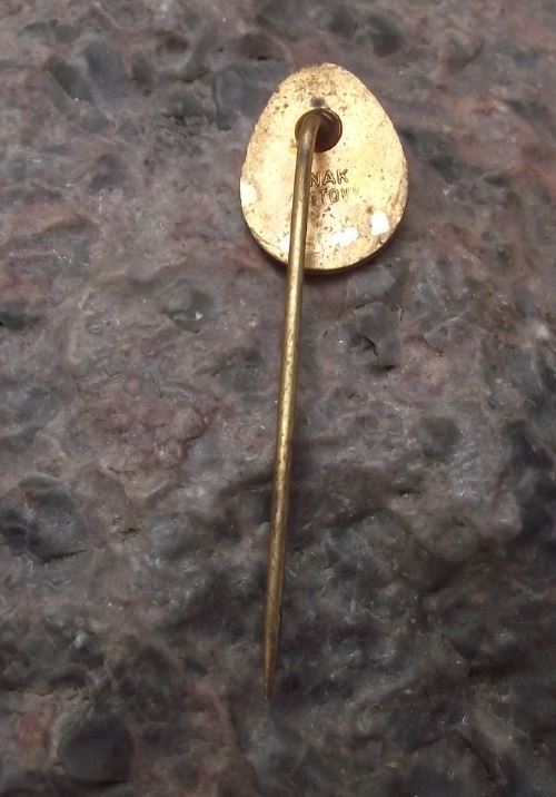 Antique Egg Shaped Chicken Farm ZDZ Hen Logo Keeper Farmer Supplies Pin Badge - Badgecrazy