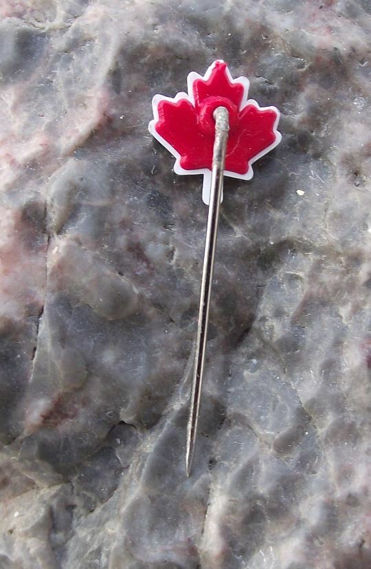 Small Red Maple Leaf White Edges Canadian Canada National Emblem Pin Badge - Badgecrazy