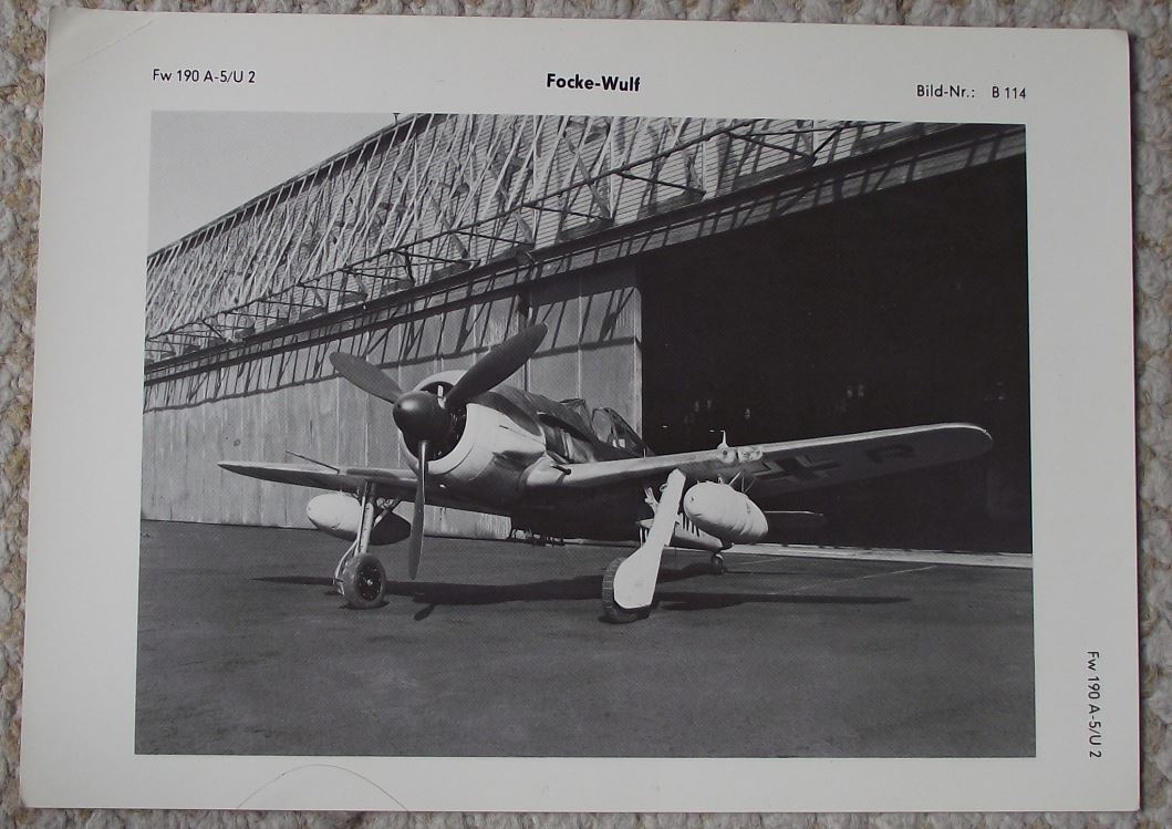 1974 Focke Wulf Fw 190 A-5 Luftwaffe WWII Fighter Aircraft Photographic Plate - Badgecrazy