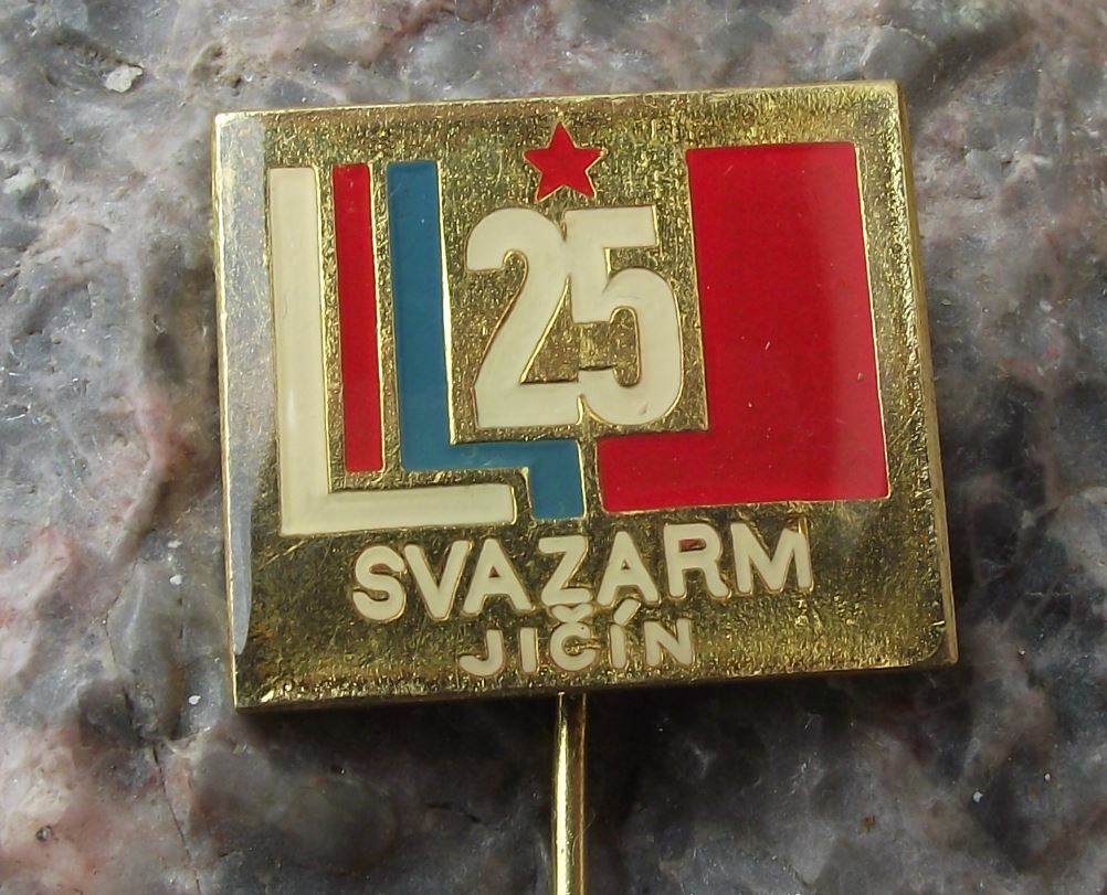 1976 Svazarm Jicin Czech Army 25th Anniversary Military Paramilitary Pin Badge - Badgecrazy