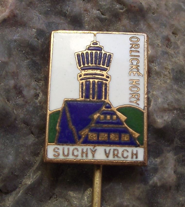Antique Suchy Vrch Durrer Berg Eagle Orlicke Mountains Lookout Tower Pin Badge - Badgecrazy
