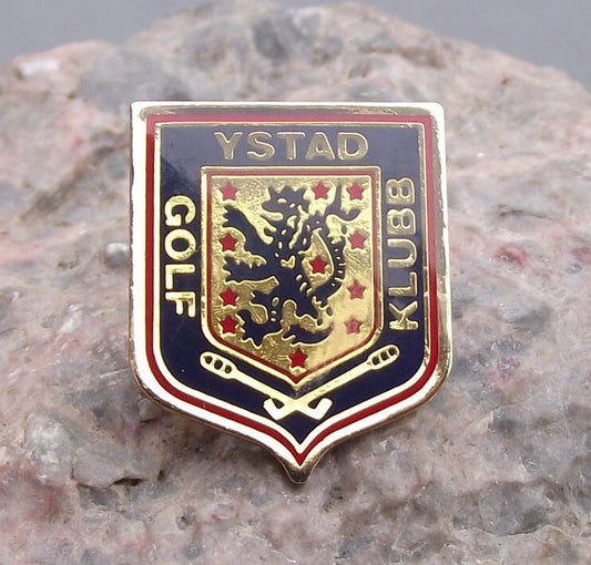 Ystad Golf Klubb Sweden Lion Crest Swedish Golfing Members Pin Badge